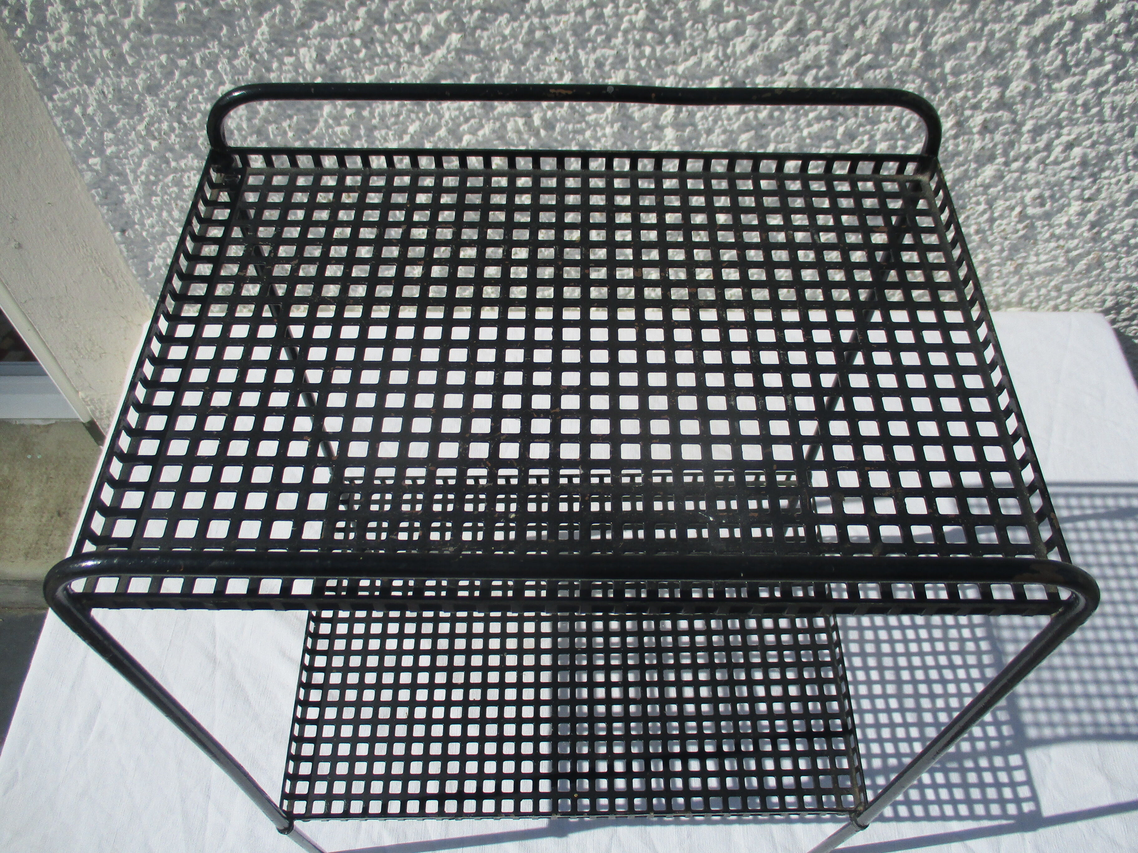 Black lacquered perforated iron harness designer 1950s/60'S