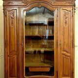 Louis XV rococo style library in carved walnut