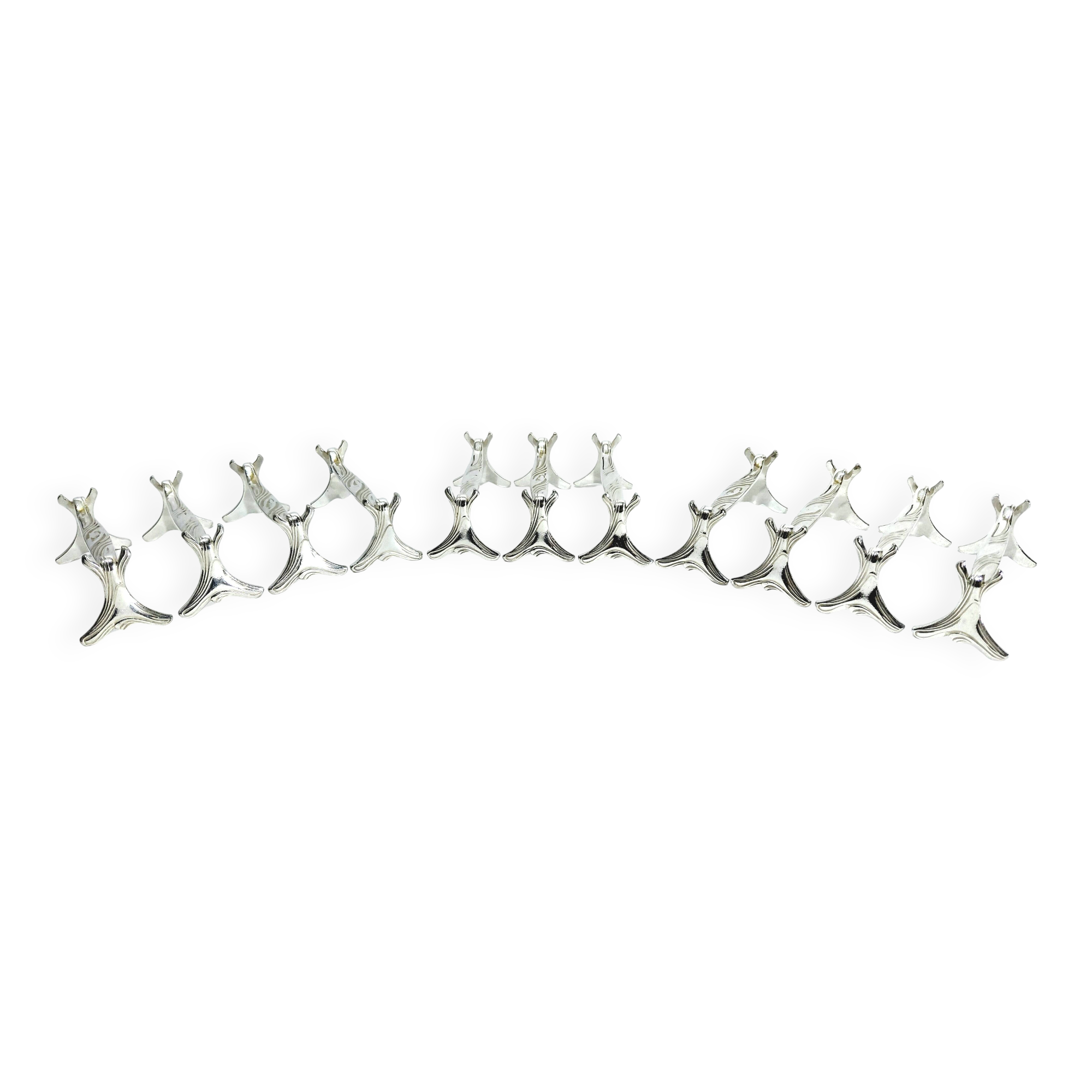 CHRISTOFLE - SET OF 11 SILVER-PLATED KNIFE RESTS