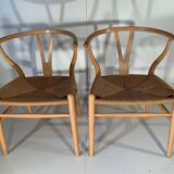 2 Wegner model Y chairs in beech