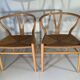 2 Wegner model Y chairs in beech