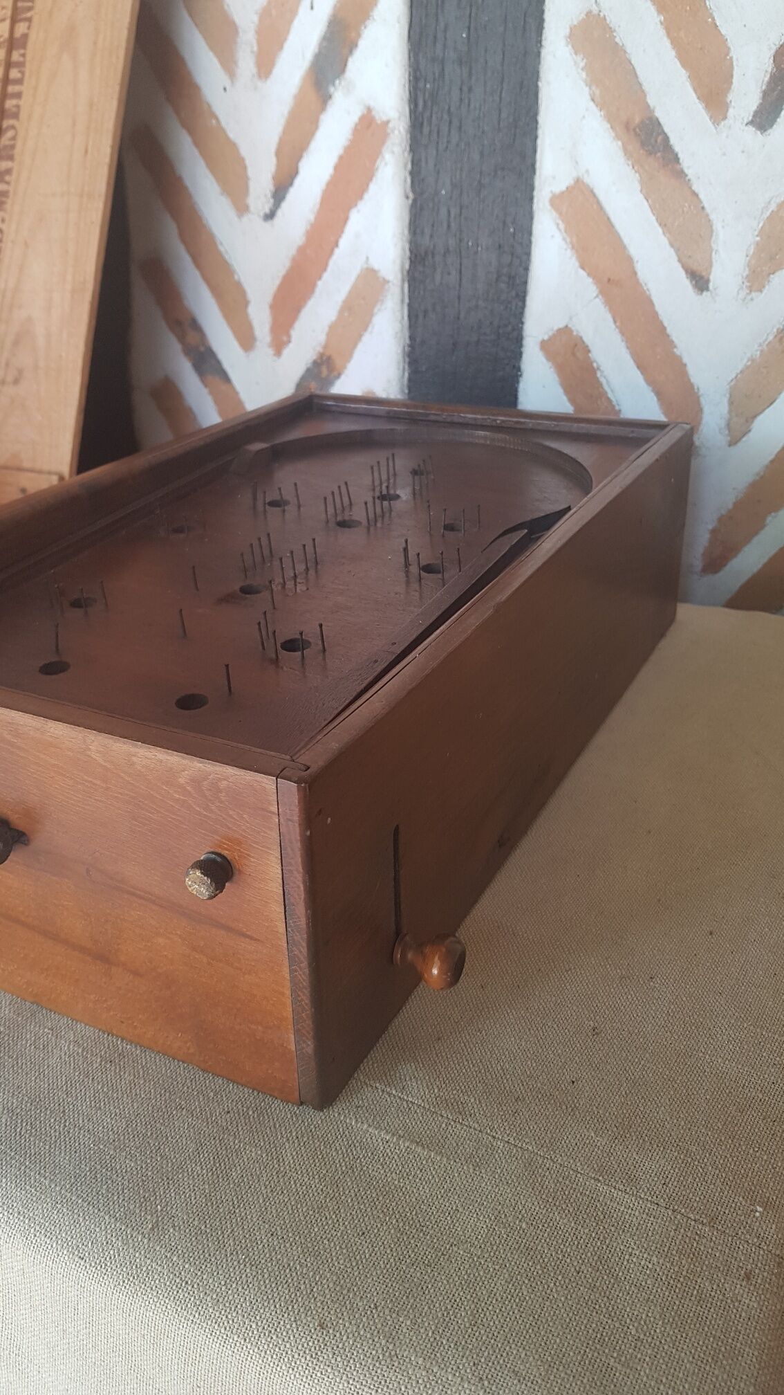 Old wooden pinball machine Jackie