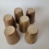 Lot de 6 gobelets en grès Digoin