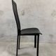 Set of 4 Italian Black Leather Dining Chairs