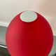 Vintage red glass mushroom lamp