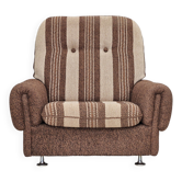 Fauteuil relax danois, revêtement en laine d'origine, années 70
