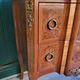 Commode transition Louis XVl marqueterie plateau marbre