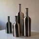 Handmade glazed ceramic vase, graphic design