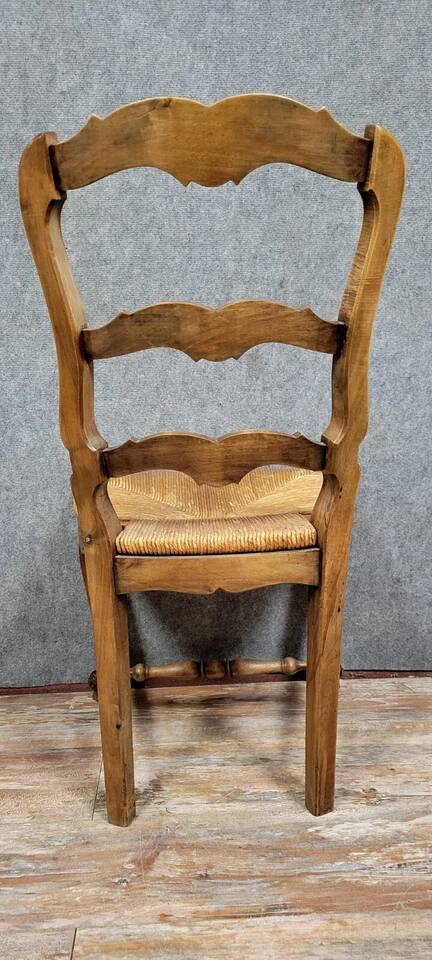 Set of 6 Louis XV style Provencal chairs in oak, circa 1900