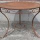 Table de jardin en fer forgé