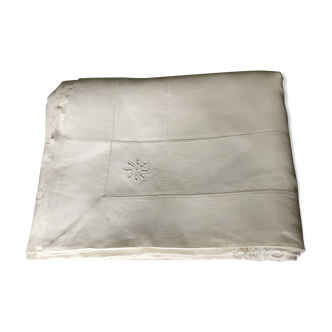 Embroidered linen tablecloth  200 x 255