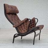 1970s, Swedish design by Bruno Mathsson, model "Pernilla",  leather.