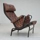1970s, Swedish design by Bruno Mathsson, model "Pernilla",  leather.