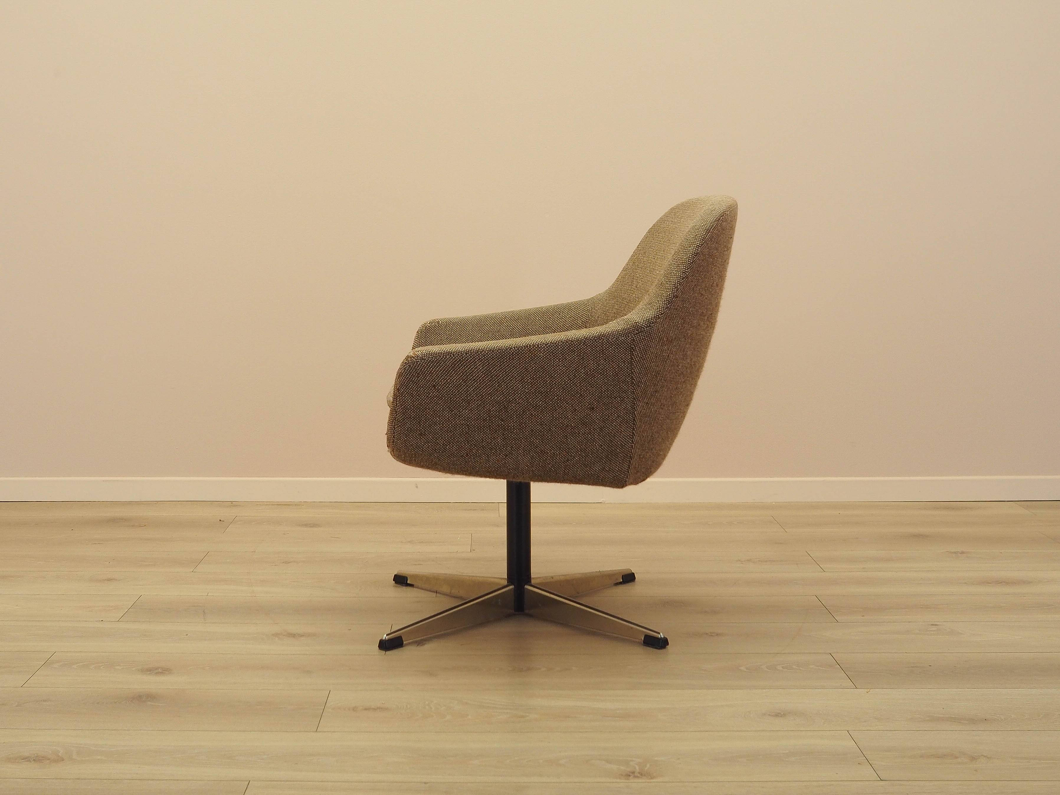 Brown armchair, Danish design, 1970s, production: Denmark
