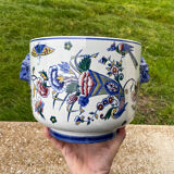 Earthenware cover pot of Gien XIXth