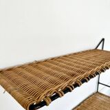 Raoul Guys rattan wall shelf 1950