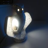 Vintage 80's owl ceramic lamp