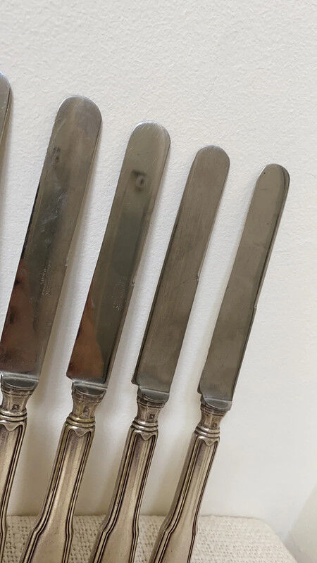 Silver metal knives