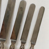 Silver metal knives