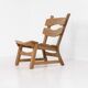 Brutalist lounge chair in solid oak by Dittmann & Co. for AWA Radboud