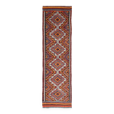 Colorful Multicolor Tribal Kilim Runner Rug, 82x295Cm