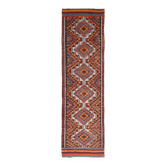 Colorful Multicolor Tribal Kilim Runner Rug, 82x295Cm