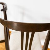 Set of 4 dining chairs in beige boucle by M. Zieliński 1960's