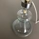 danish modern clear glass Table Light base by HOLMEGAARD, Denmark 1970s