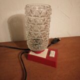 Bedside desk lamp 1960-70 bakelite glass