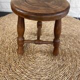 Tabouret de traite tripode style Charles Dudouyt