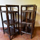 Set 2 rattan side tables / bedside tables year 50