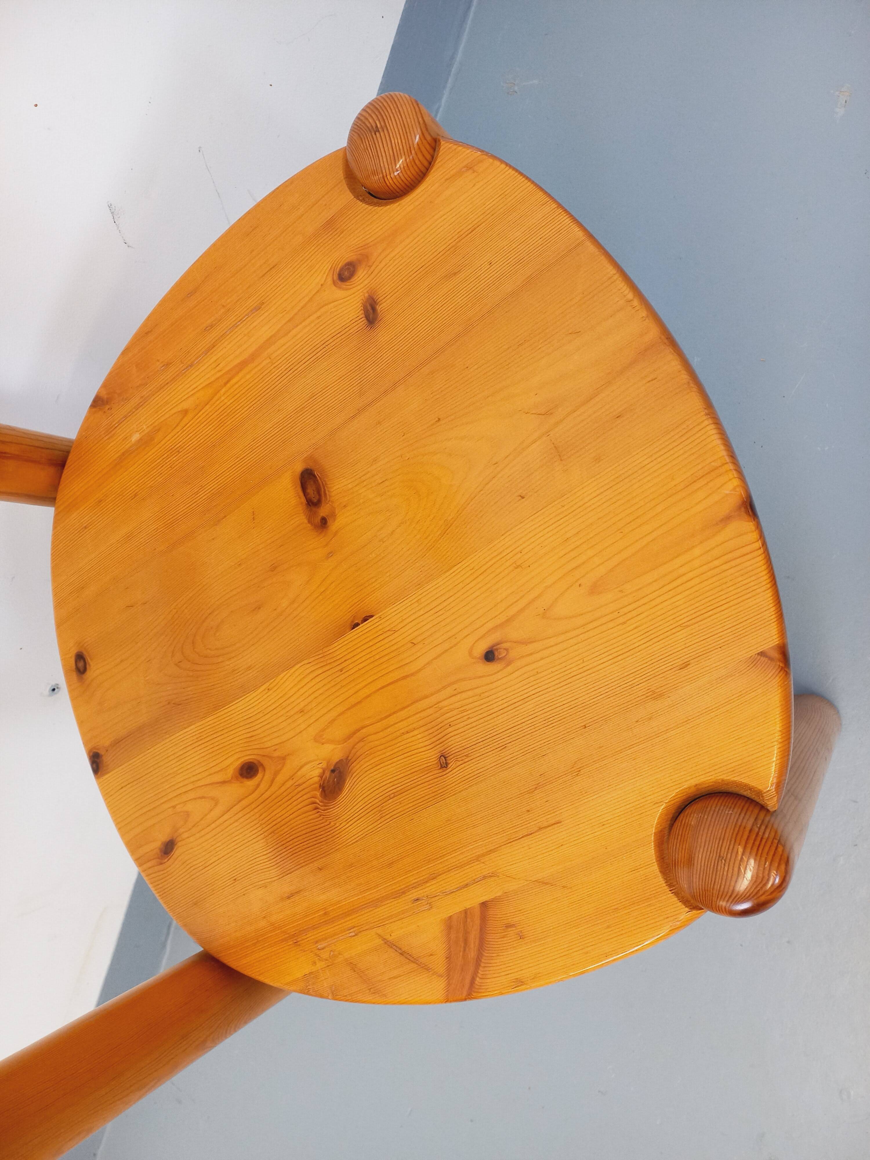 Vintage Scandinavian chair Rainer Daumiller in pine from the 60s 70s.