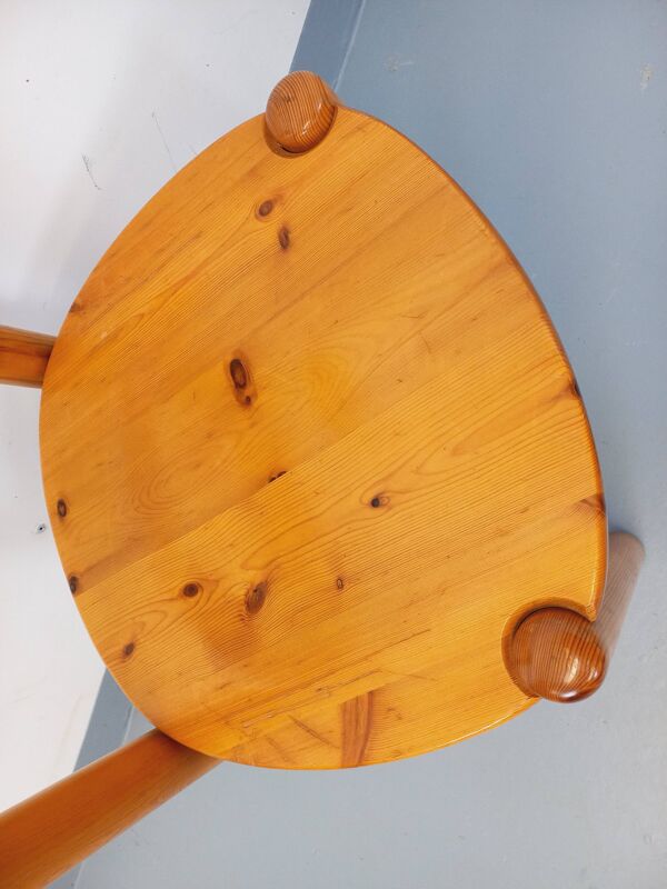 Chaise scandinave vintage Rainer Daumiller en pin des années 60 70