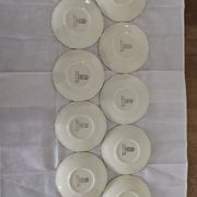 Lot 9 old plates in gien earthenware model "lorraine"