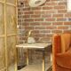 Pair of travertine and 24-carat gold-plated end tables