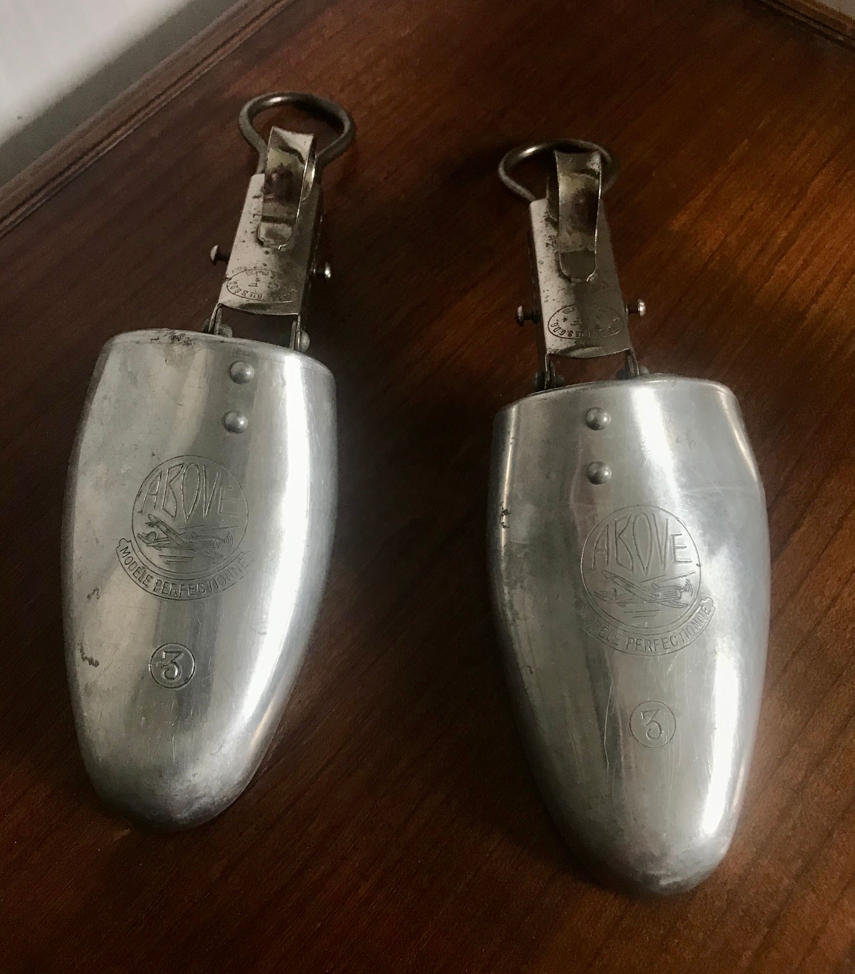 Old metal shoe trees