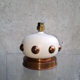 Art Deco lamp base in ceramic and brass.