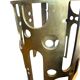 Vlab brutalist console in bronze-finished metal