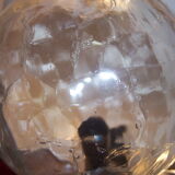 Glass and chrome wall light