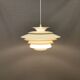 Danish hanging lamp in cracked white colour. produced by Design-Light in the 1980s, model Sofia.