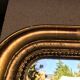 Miroir Louis Philippe doré à l'or fin