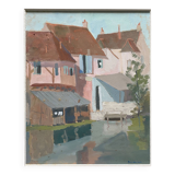 Painting made in gouache on docelles paper signed (to be deciphered) dating from the middle of the last century.