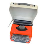 Machine à écrire rapido grise et orange