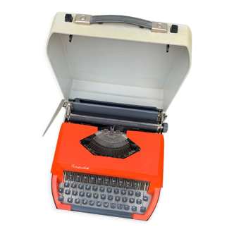 Machine à écrire rapido grise et orange