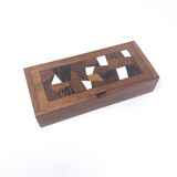 Small box with wood and bone marquetry, 1950s