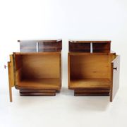 Ensemble de deux tables de chevet Bauhaus, Tchécoslovaquie, années 1950