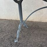 Bistro table stone font worker