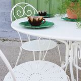 Wrought iron garden furniture
