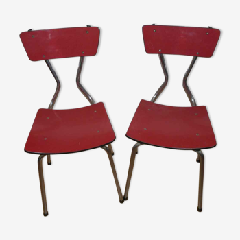 Paire de chaises en formica années 60