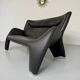 Old 2/3 seater lounge sofa designed by Jan Armgardt for Leolux in black leather